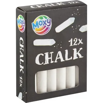 BÍLÉ školní Křída 12 ks křída na tabuli 8 cm. Moxy