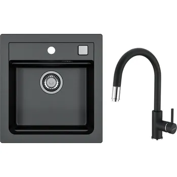Granitový dřez Set Alveus Atrox 20/91 + Baterie Delos 91