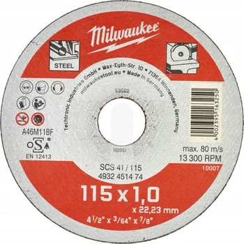 Řezný kotouč Řezací kotouč na kov Milwaukee 4932451474 115 x 22,2 mm