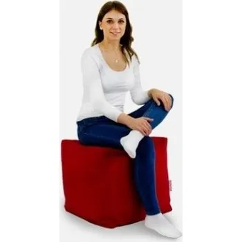 Taburet Taburet PLUSZOVÝ k sezení CUBO křeslo ČERVENÝ