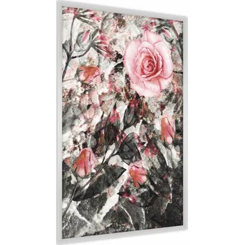 Obraz Plakát v Rámu Růže Květiny Listy Akvarel 50x70