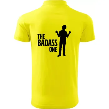 Pánská košile Bachelor party - The badass one - Polokošile pánská Pique Polo 203 - 4XL ( Citrónová )