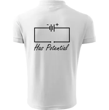 Pánská košile Has potential - Polokošile pánská Pique Polo 203 - 5XL ( Bílá )