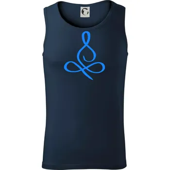 Yoga - lotus modrý (Moňas) - Tílko pánské Core - S ( Námořní modrá (velmi tmavá - téměř černá) )