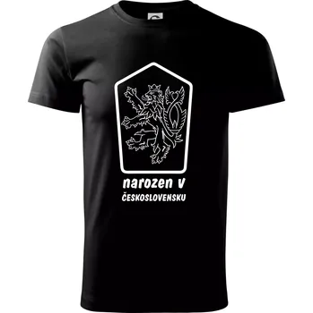 Pánské tričko Narozen / narozena v Československu - Triko extra velké (5-8XL) - 6XL ( Černá )