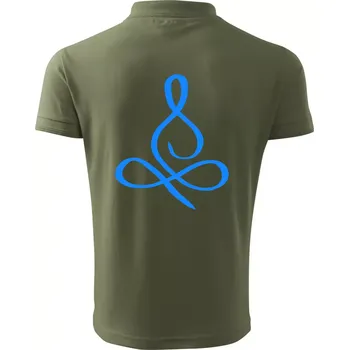 Pánská košile Yoga - lotus modrý (Moňas) - Polokošile pánská Pique Polo 203 - 3XL ( Khaki )