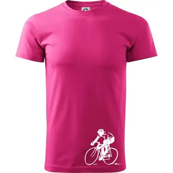 Silniční cyklista - Klasické pánské triko vyšší gramáže - XS ( Purpurová )