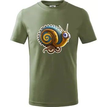 Poštovní vůz z doby dávno minulé - Tričko dětské bavlněné - 104-110cm / 3-4 roky ( Khaki )