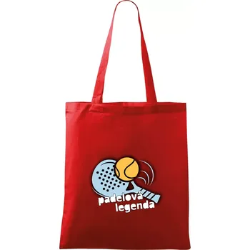 Nákupní taška Padelová legenda - Taška bavlněná - 42 x 38 cm ( Červená )