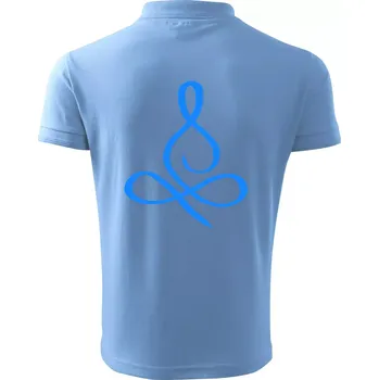 Pánská košile Yoga - lotus modrý (Moňas) - Polokošile pánská Pique Polo 203 - 2XL ( Pyžamově světlá modrá )