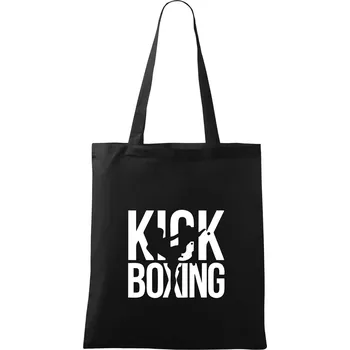 Nápis Kick Boxing - Taška bavlněná - 42 x 38 cm ( Černá )