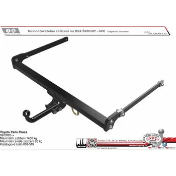 Tažné zařízení Tažné zařízení Toyota Yaris Cross 01/2024-> SV 001-519, SVC GROUP