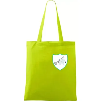 Zoubek na prsu - zrcátko - Taška bavlněná - 42 x 38 cm ( Limetková )