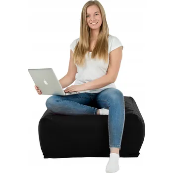 Taburet Taburet PLYŠOVÝ k sezení Stolek křeslo BÉŽOVÝ