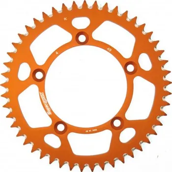 Řetězová sada pro motocykl Hliníková řetězová rozeta SUPERSPROX RAL-4:49-ORG oranžová 49 zubů, 420