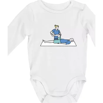 Kojenecký body Fyzioterapeutka - Body kojenecké s dlouhým rukávem - Dlouhý r. 3-6 měs ( Bílá )