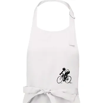 Kuchyňská zástěra Silniční cyklista - Dámská zástěra na vaření - Univerzální velikost ( Bílá )