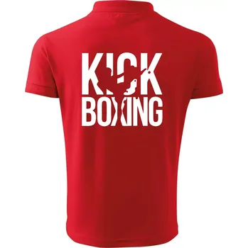 Pánská košile Nápis Kick Boxing - Polokošile pánská Pique Polo 203 - M ( Červená )