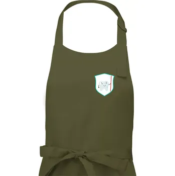 Kuchyňská zástěra Zoubek na prsu - zubní kartáček - Pánská zástěra na vaření - Univerzální velikost ( Khaki )
