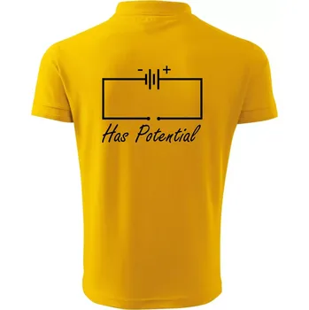Pánská košile Has potential - Polokošile pánská Pique Polo 203 - S ( Žlutá )