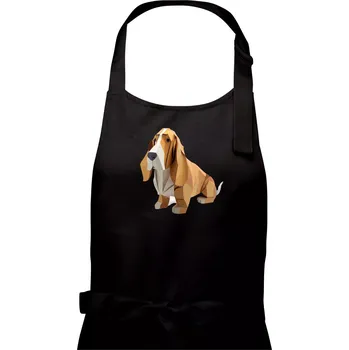 Kuchyňská zástěra Baset slepený z papíru - Dámská zástěra na vaření - Univerzální velikost ( Černá )