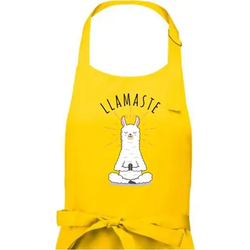 Kuchyňská zástěra Yoga Llamaste - Pánská zástěra na vaření - Univerzální velikost ( Žlutá )