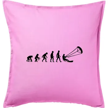 Polštář Evoluce KITEBOARDING - Polštář 50x50 - 50x50 - Pouze potah ( Růžová )