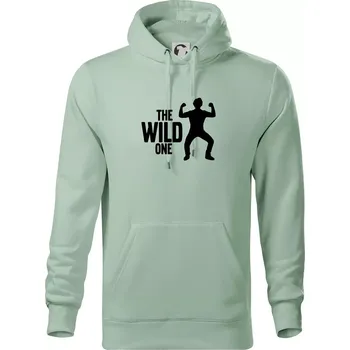 Pánská mikina Bachelor party - The wild one - Mikina pánská Cape s kapucí - 5XL ( Sage )