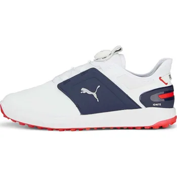 Pánská obuv PUMA Puma IGNITE ELEVATE DISC pánské golfové boty WHITE/SILVER/NAVY velikost 42, 42.5, 44, 44.5, 45, 46