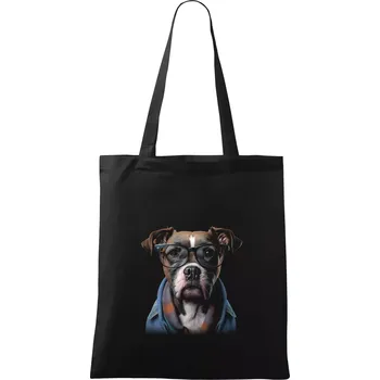 Boxer v mikině - Taška bavlněná - 42 x 38 cm ( Černá )