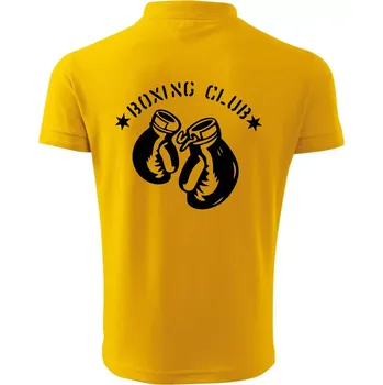 Pánská košile Boxing club nápis - Polokošile pánská Pique Polo 203 - 3XL ( Žlutá )
