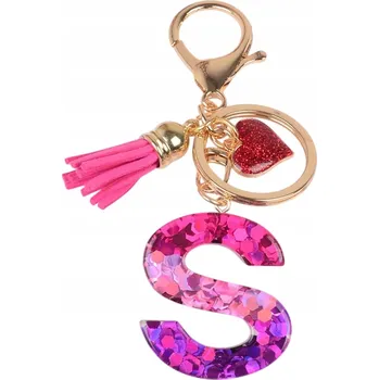 Klíčenka Abeceda - S/Růžová/Srdce KP-37988