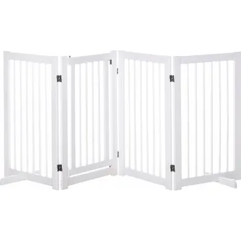 Obraz Zábrana na dveře PawHut, připevňovací, bílá