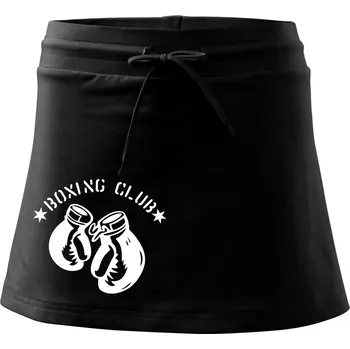 Dámská sukně Boxing club nápis - Sportovní sukně - two in one - S ( Černá )