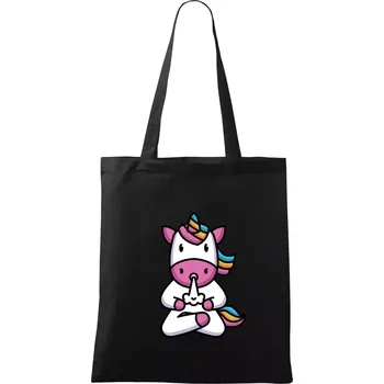 Yoga funící jednorožec - Taška bavlněná - 42 x 38 cm ( Černá )