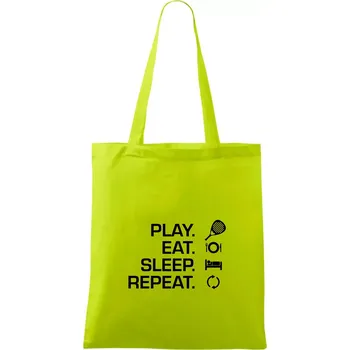 Play eat sleep repeat padel - Taška bavlněná - 42 x 38 cm ( Limetková )