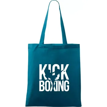 Nápis Kick Boxing - Taška bavlněná - 42 x 38 cm ( Petrolejová )