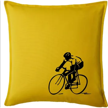 Polštář Silniční cyklista - Polštář 50x50 - 50x50 - Pouze potah ( Žlutá )