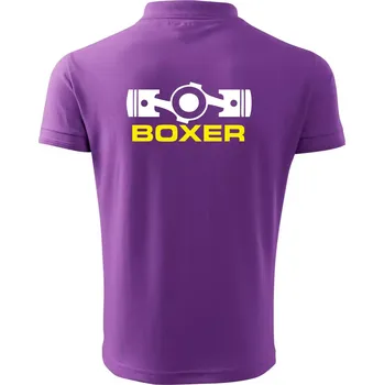 Pánská košile Boxer Píst - Polokošile pánská Pique Polo 203 - L ( Fialová )