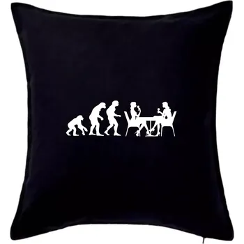 Polštář Evoluce vína ženy - Polštář 50x50 - 50x50 - Pouze potah ( Černá )