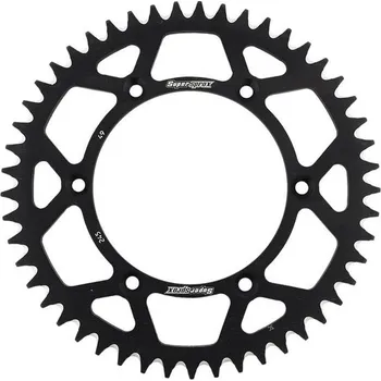 Řetězová sada pro motocykl Hliníková řetězová rozeta SUPERSPROX RAL-245/2:49-BLK černý 49 zubů, 520