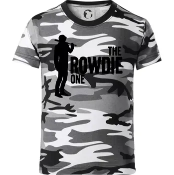 Chlapecké tričko Bachelor party - The rowdie one - Dětské maskáčové triko - 146 cm/10 let ( Šedý maskáč )