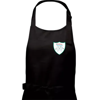 Kuchyňská zástěra Zoubek na prsu - zubní pasta - Pánská zástěra na vaření - Univerzální velikost ( Černá )