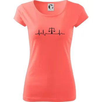 Dámské tričko EKG soudce - Dámské triko Pure - S ( Korálová )