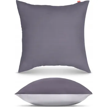 Povlečení POVLEČENÍ NA POLŠTÁŘ 40X40 BAVLNĚNÝ POVLAČ ŠEDÝ DEKORATIVNÍ BAVLNA 100%