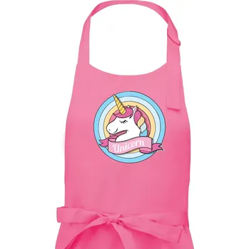 Kuchyňská zástěra Jednorožec v kolečku - Pánská zástěra na vaření - Univerzální velikost ( Růžová )