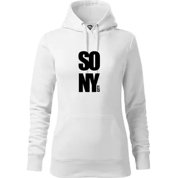 Dámská mikina SO NY city - Mikina dámská Cape s kapucí - 2XL ( Bílá )