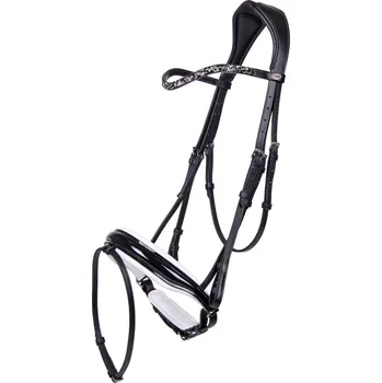 Uzdečka QHP Lupine, černá/bílá, Full