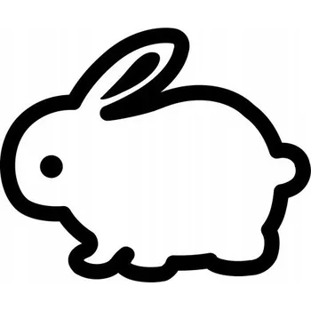 Samolepící dekorace Samolepka na stěnu králíček grafický 12x15cm