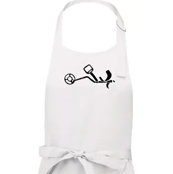 Kuchyňská zástěra Detektor na hledání kovů - Dámská zástěra na vaření - Univerzální velikost ( Bílá )